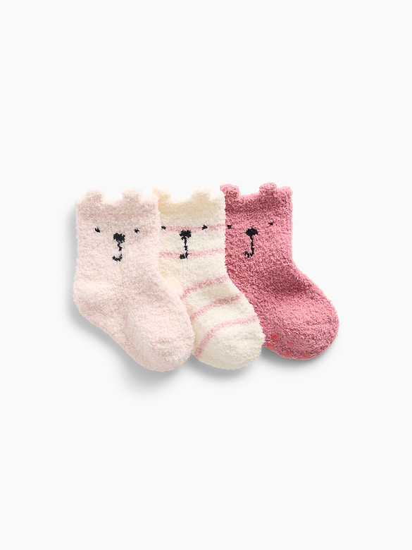 Baby Cozy Bear Socks (3-Pack)