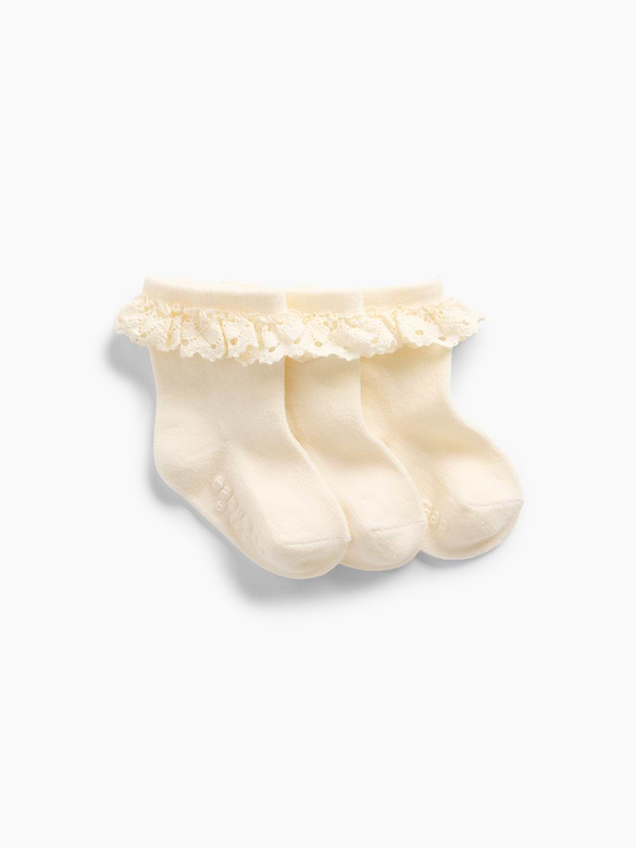 Baby Lace-Trim Socks (3-Pack)