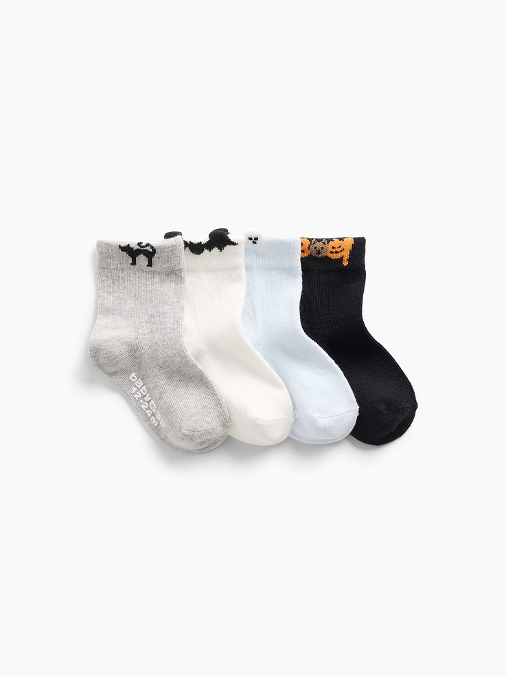Image number 1 showing, Baby & Toddler Halloween Socks (4-Pack)