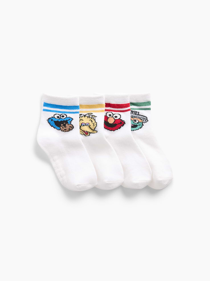 Image number 1 showing, Baby & Toddler Sesame Street Socks (4-Pack)