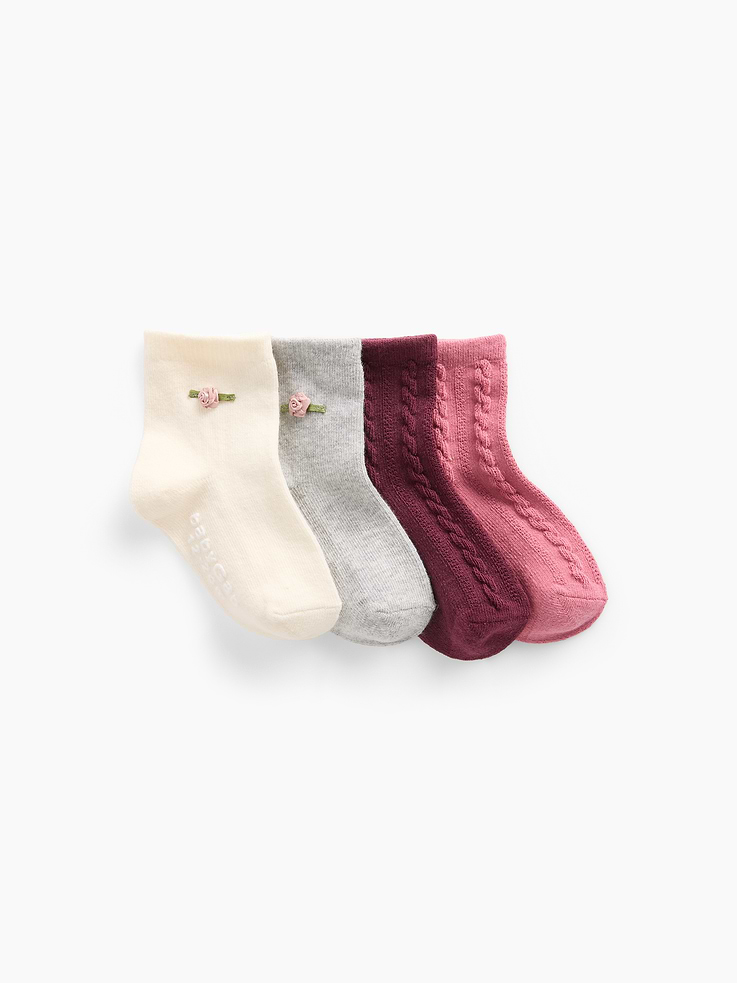 Image number 1 showing, Baby & Toddler Crew Socks (4-Pack)