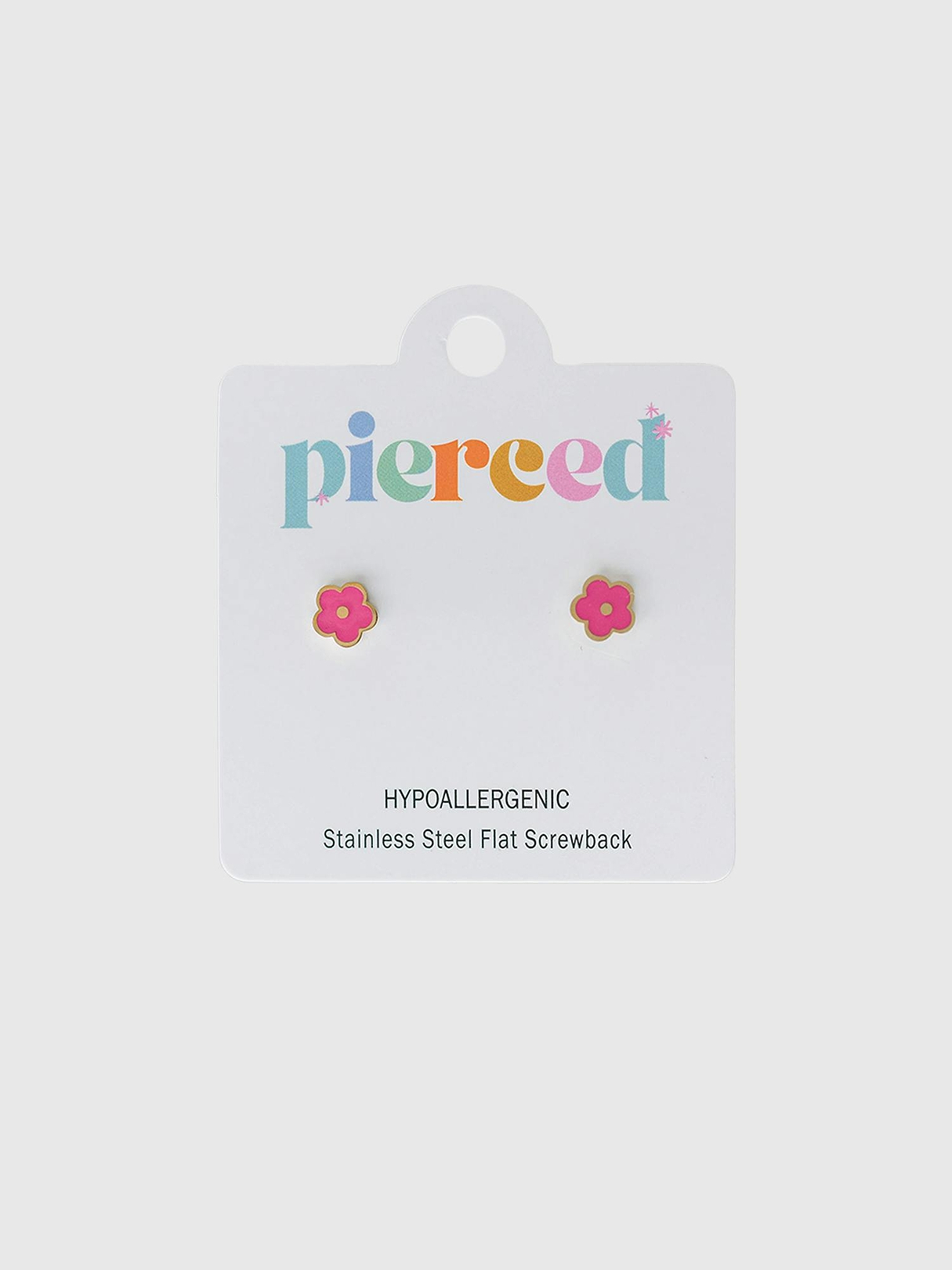 Pierced Co Hot Pink Flower Screwback Earrings | Gap