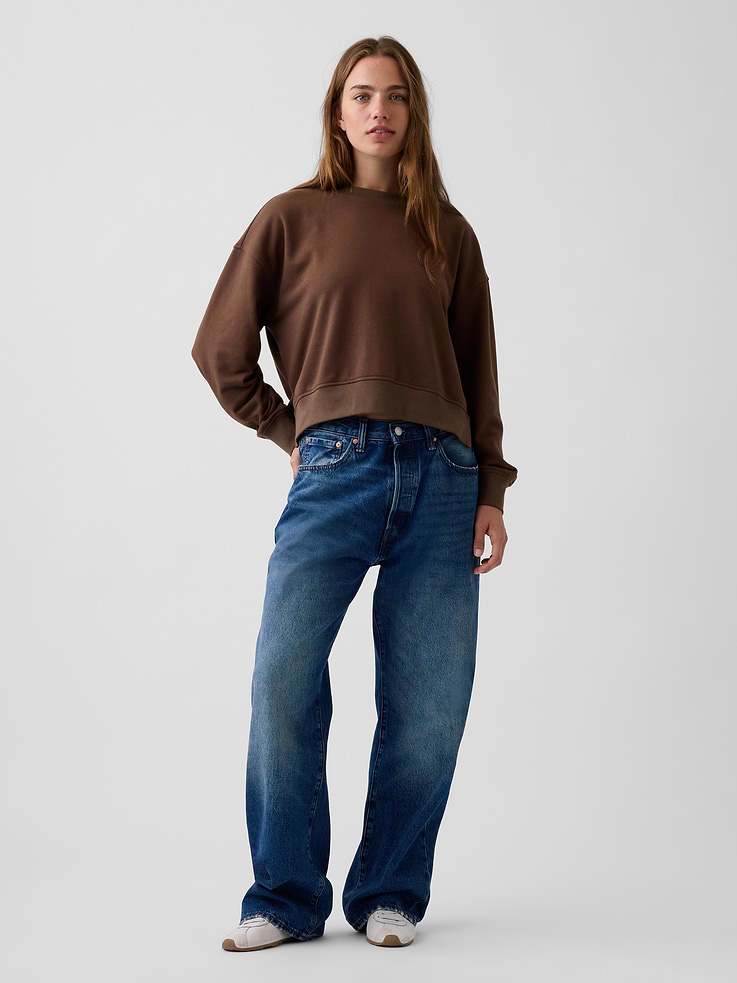 Image number 2 showing, VintageSoft Terry Oversized Wedge Sweatshirt