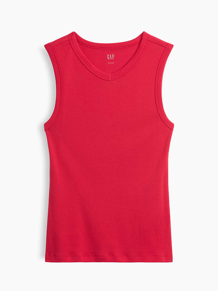 Image number 5 showing, Modern Ribbed High-Neck Tank Top