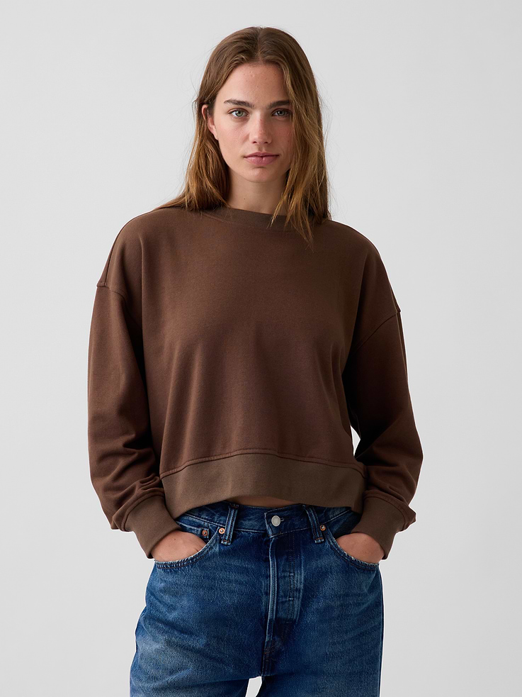 Image number 1 showing, VintageSoft Terry Oversized Wedge Sweatshirt