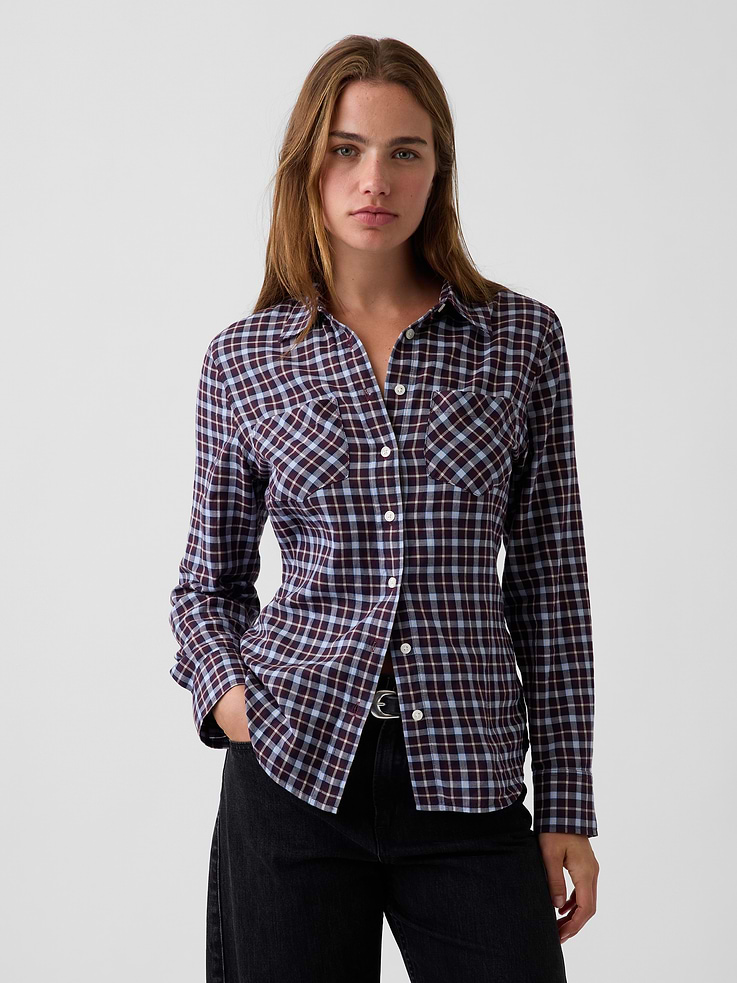 L'image numéro 1 présente Chemise western à carreaux