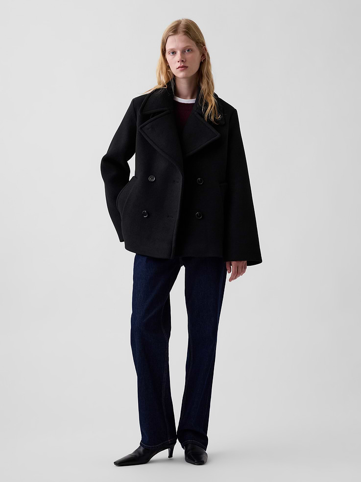Image number 2 showing, Wool-Blend Peacoat