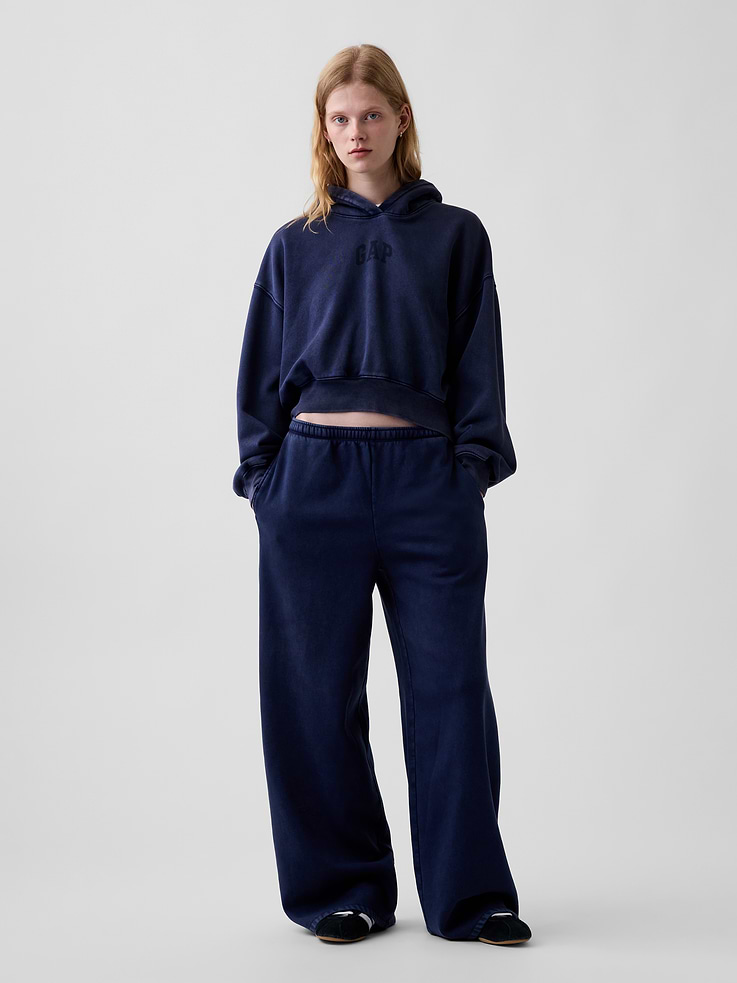 Image number 1 showing, VintageSoft Baggy Wide-Leg Sweatpants