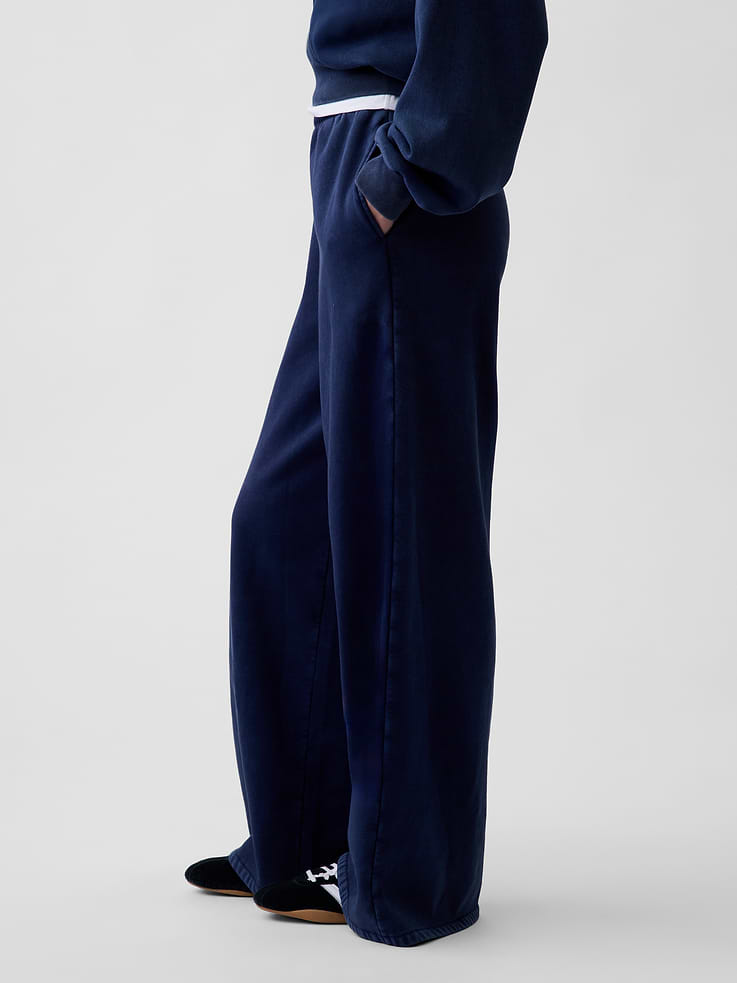 Image number 3 showing, VintageSoft Baggy Wide-Leg Sweatpants