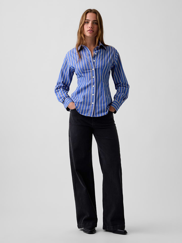 Image number 2 showing, Organic Cotton Poplin Fitted Shirt