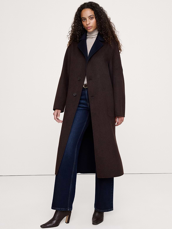 Manteau en tissu double face