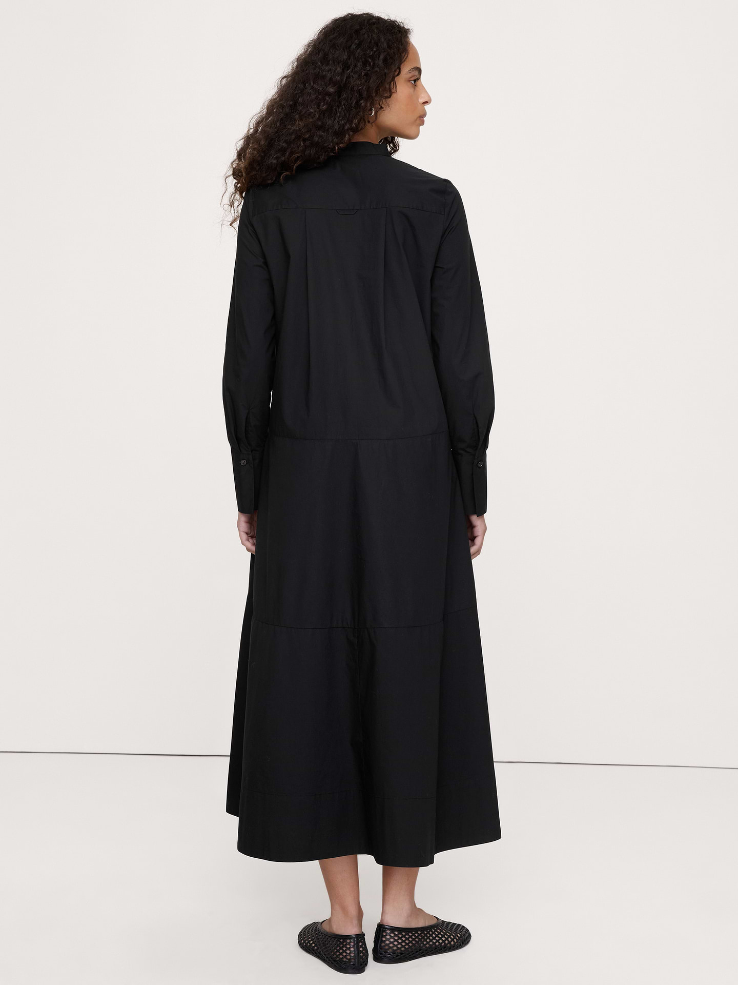 Image number 8 showing, Cotton Trapeze Shirt Dress