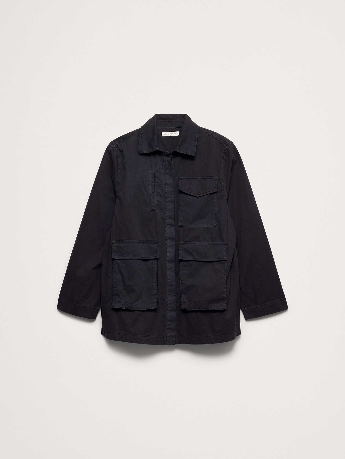 Image 4 de 8, Veste-chemise en sergé de coton