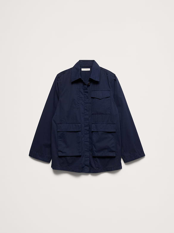Cotton Twill Shirt Jacket