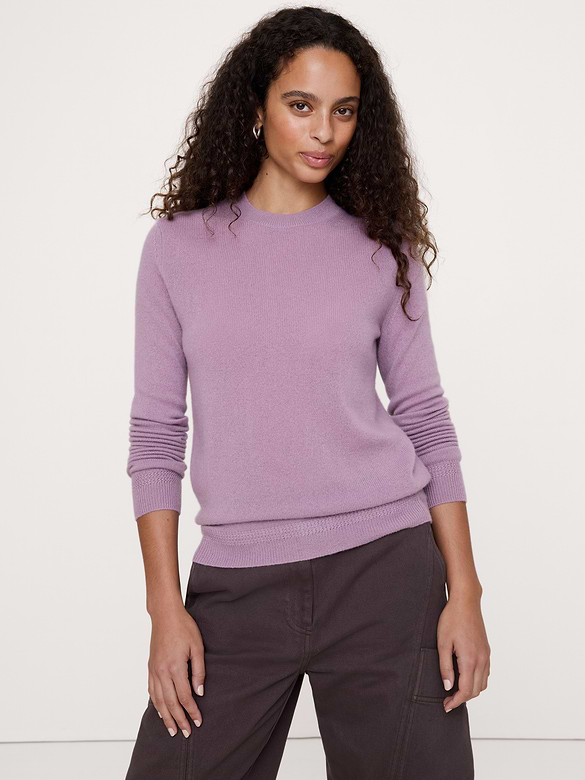 Lightweight Cashmere Crew-Neck Sweater