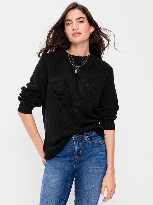 Seaside Cotton Shaker Oversized Tunic Sweater