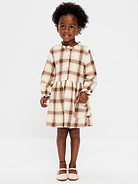 Image number 1 showing, Long-Sleeve Flannel Shirt Dress for Toddler Girls