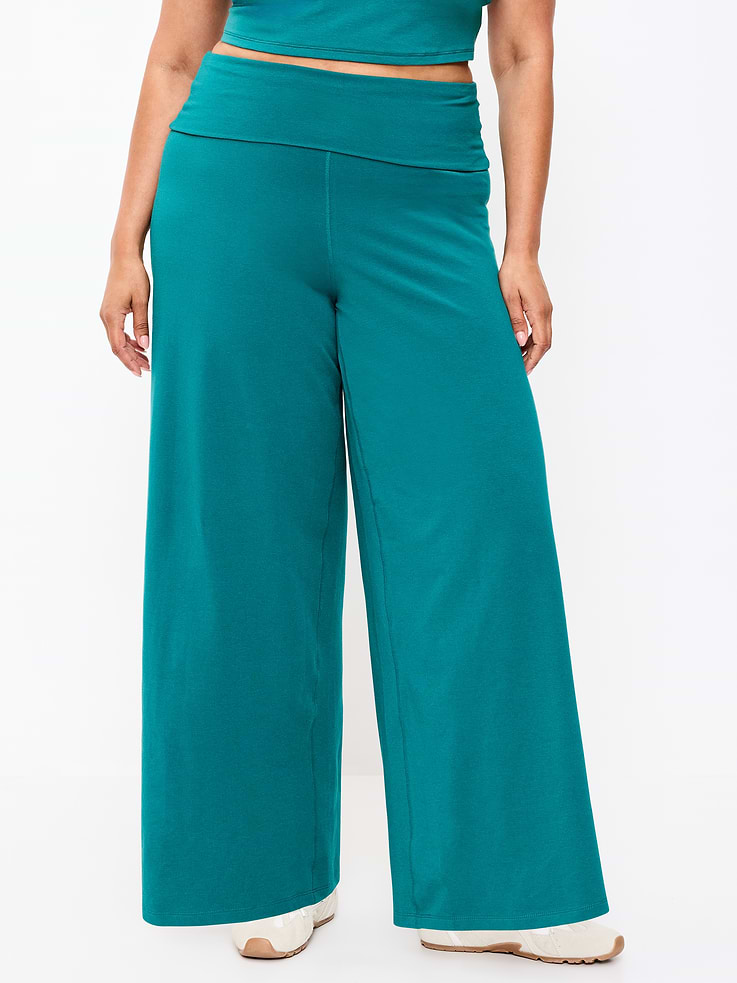 L'image numéro 7 présente Pantalon PowerChill jambe large à taille haute et rabattable