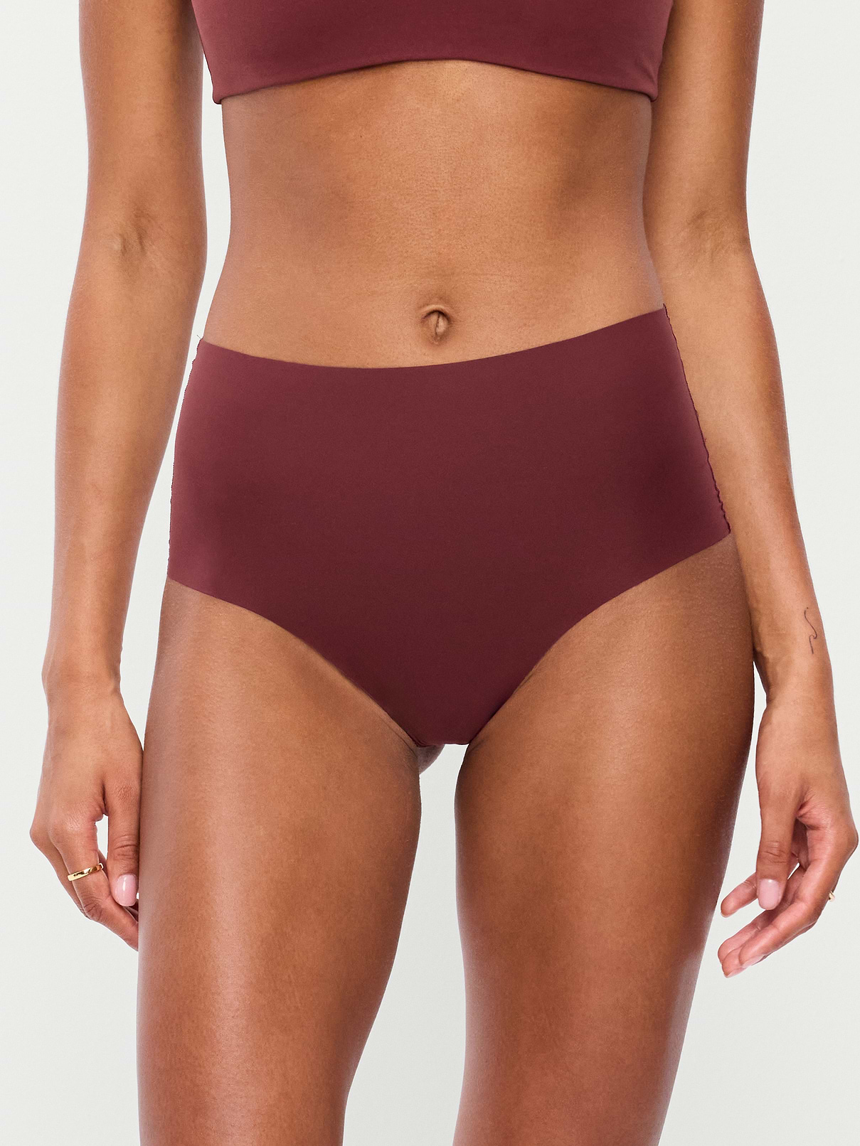 Image number 1 showing, High-Waisted No-Show Brief Underwear