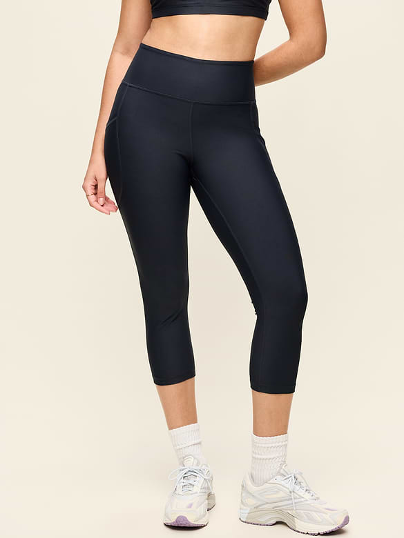 High-Waisted PowerSoft Crop Pocket Leggings