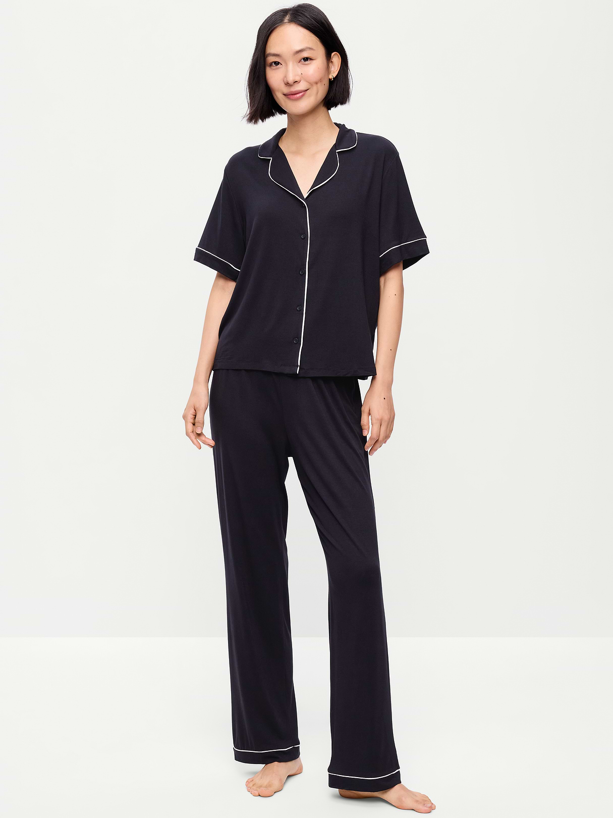 Sunday Sleep Knit Jersey Pant Set - Black Jack by Old Navy