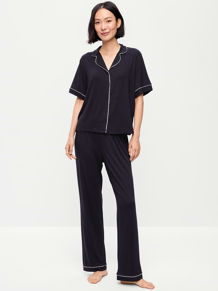 L'image numéro 1 présente Ensemble pantalon en tricot de jersey Grasse matinée