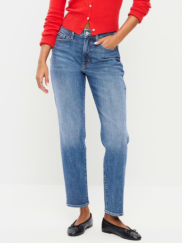 Curvy High-Waisted OG Straight Ankle Jeans