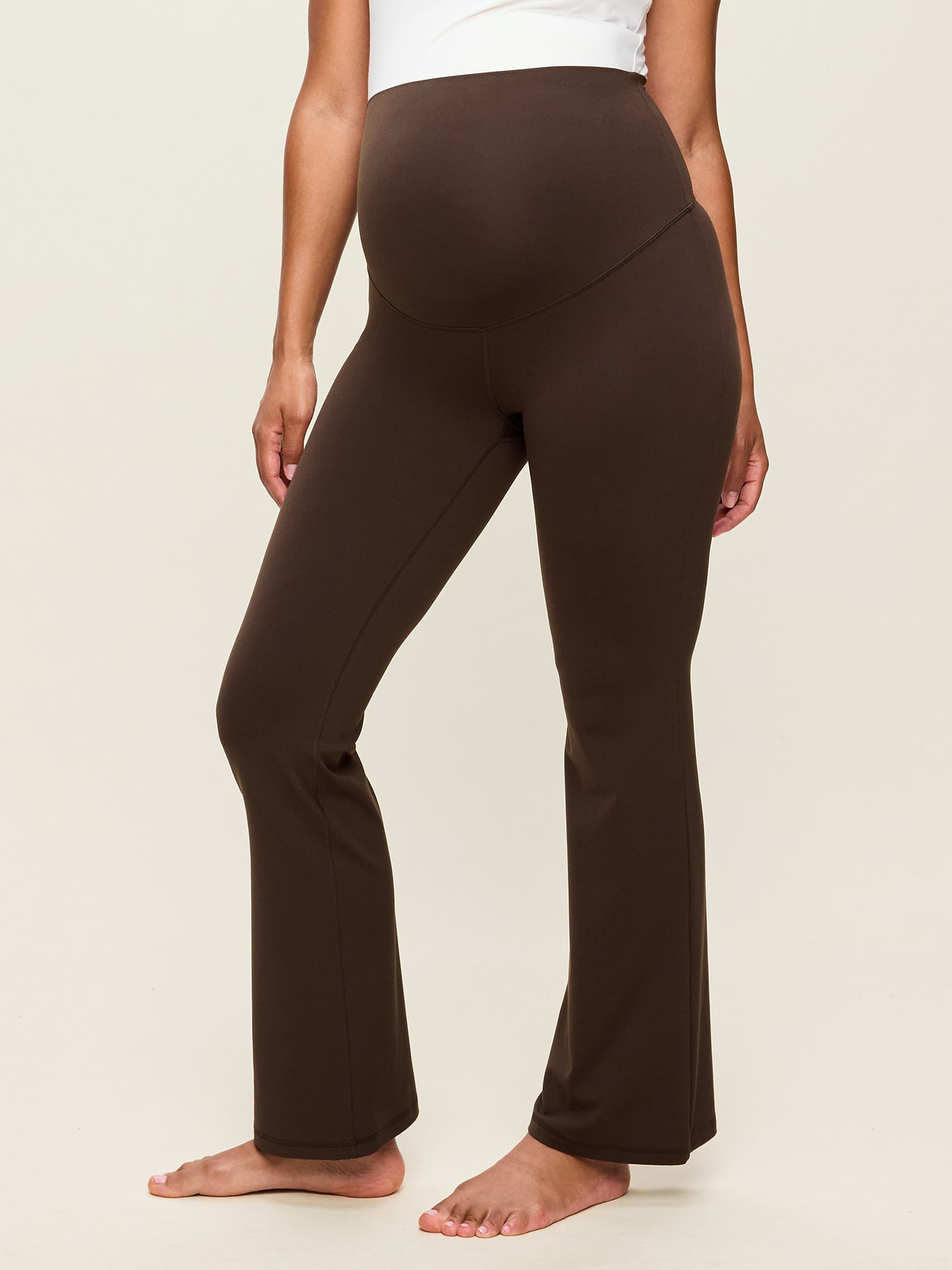 Image number 1 showing, Maternity Full-Panel StudioSmooth Flare Leggings