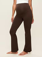 Image number 1 showing, Maternity Full-Panel StudioSmooth Flare Leggings