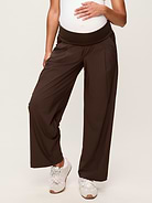 Image number 1 showing, Maternity Rollover-Waist SleekTech Trouser Pants