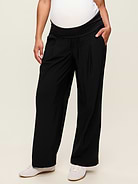 Image number 1 showing, Maternity Rollover-Waist SleekTech Trouser Pants