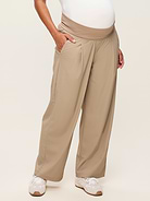 Image number 1 showing, Maternity Rollover-Waist SleekTech Trouser Pants