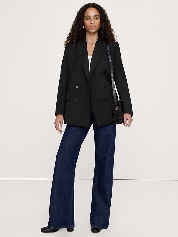 Relaxed Italian Lightweight Wool Blazer