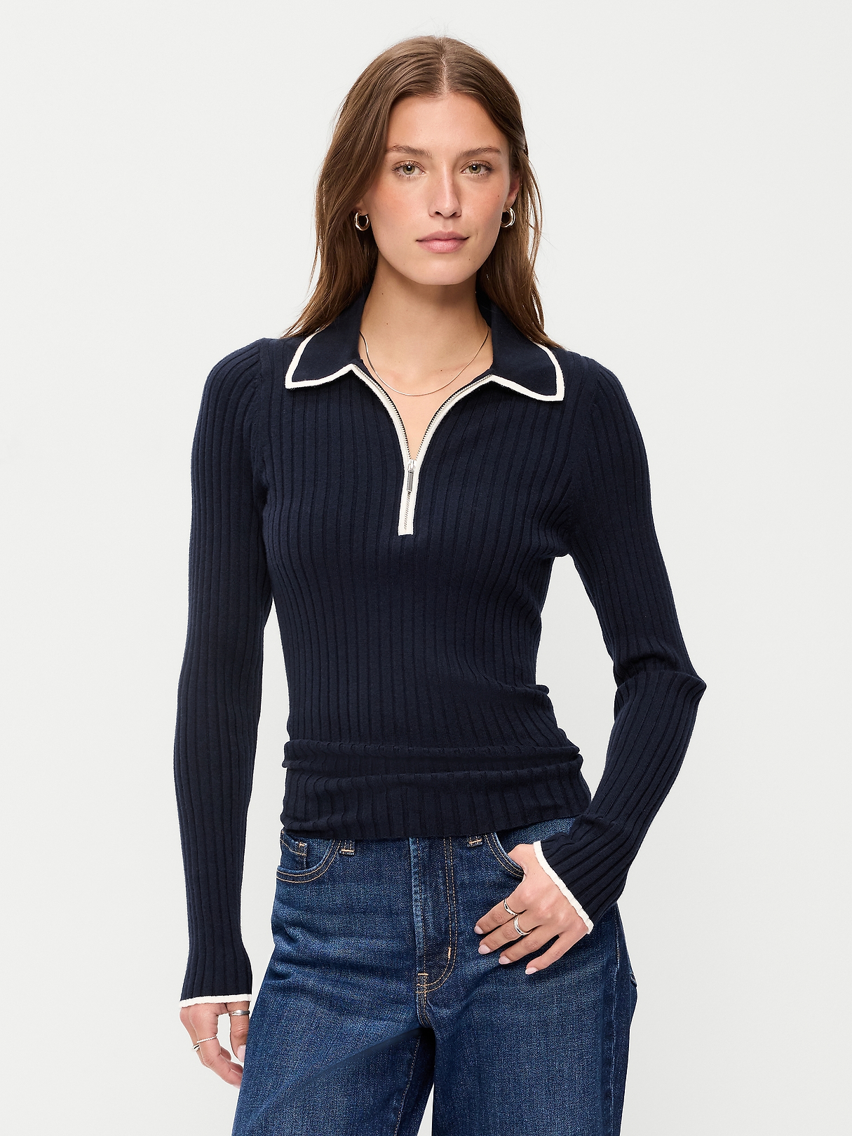 Long-Sleeve Half-Zip Top | Old Navy