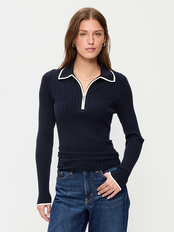 Long-Sleeve Half-Zip Top