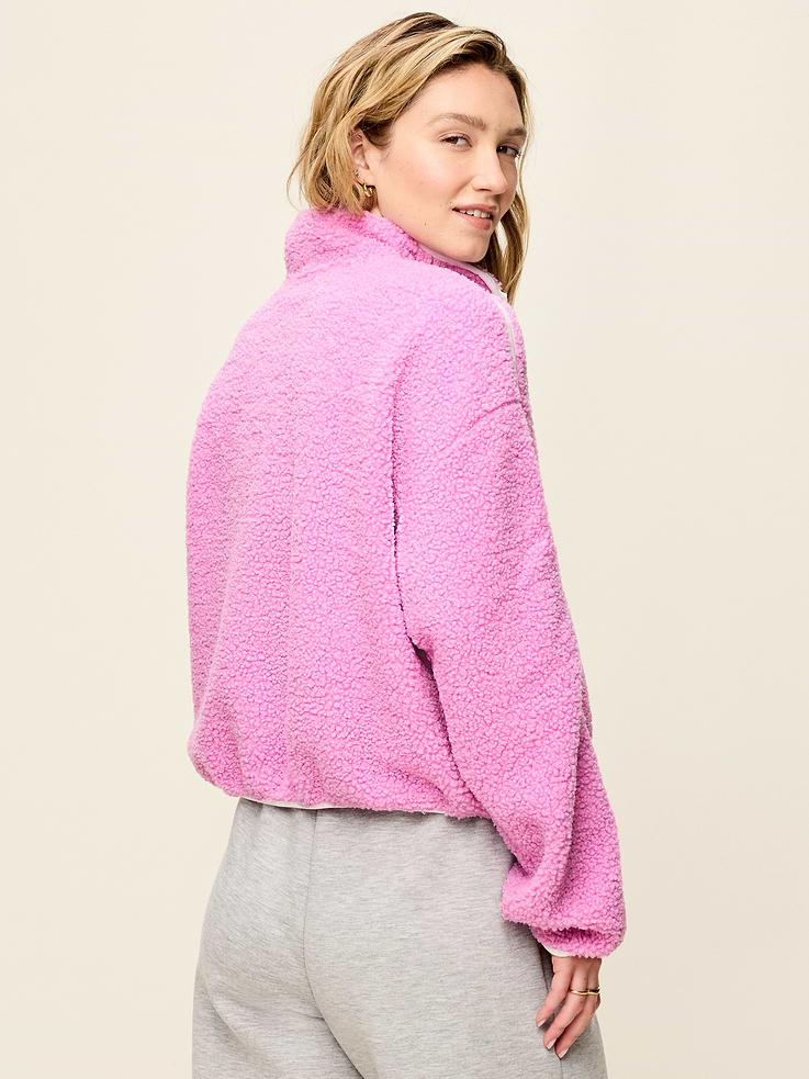 Image number 2 showing, Loose Sherpa Quarter-Zip Pullover