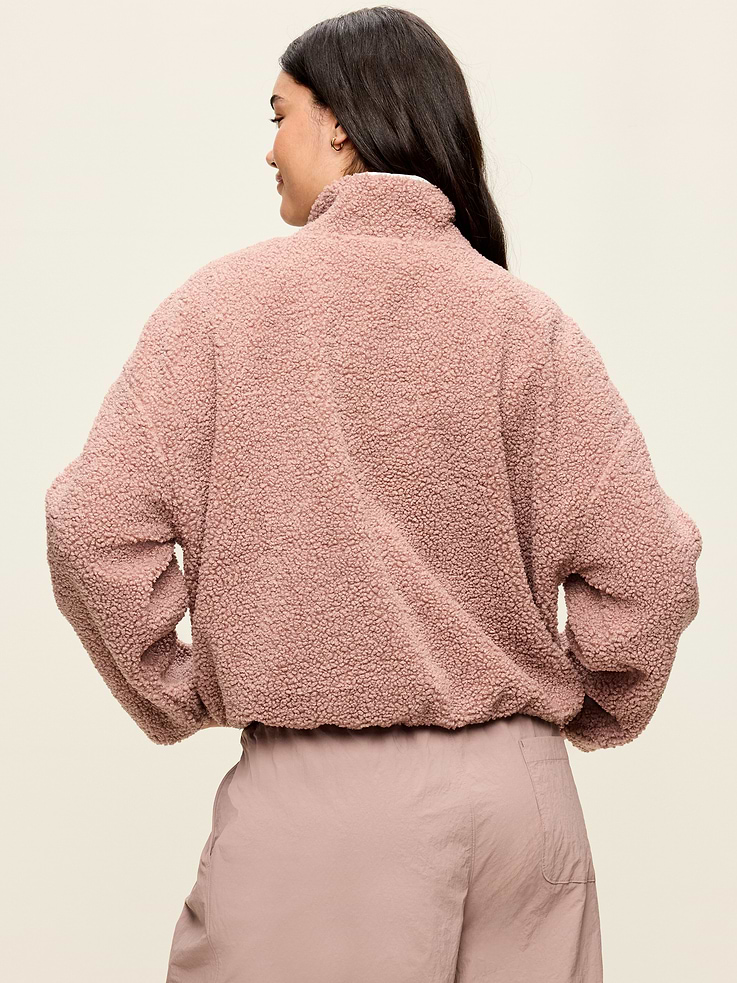 Image number 6 showing, Loose Sherpa Quarter-Zip Pullover