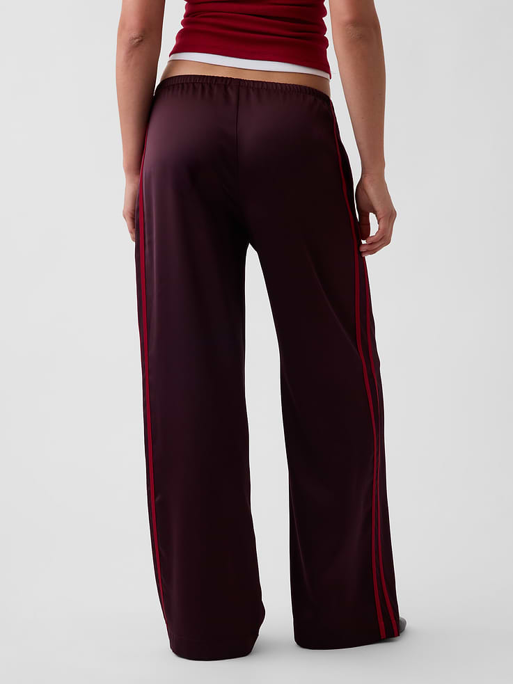 Image number 4 showing, Satin Easy Wide-Leg Pants