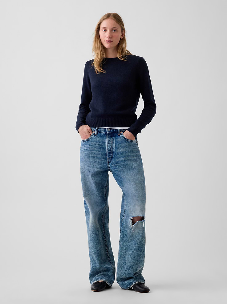 Image number 2 showing, CashSoft Crewneck Sweater