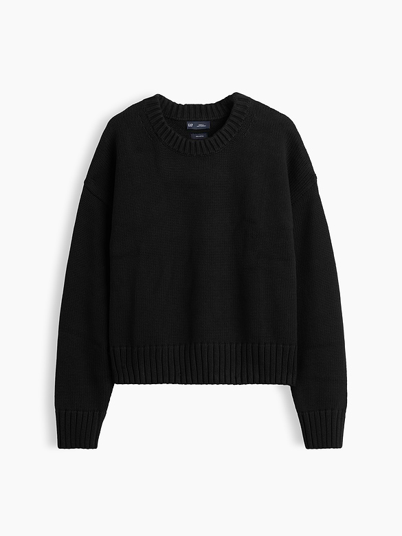 100% Cotton Oversized Crop Sweater