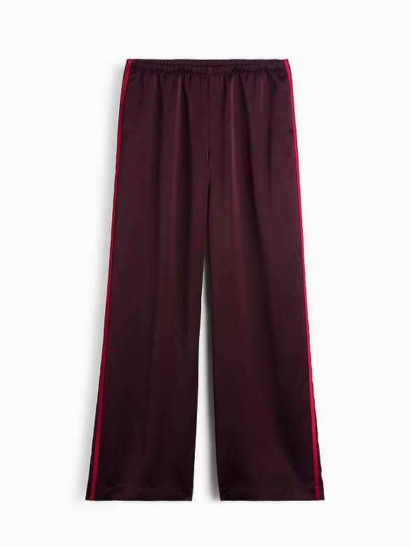 Satin Easy Wide-Leg Pants