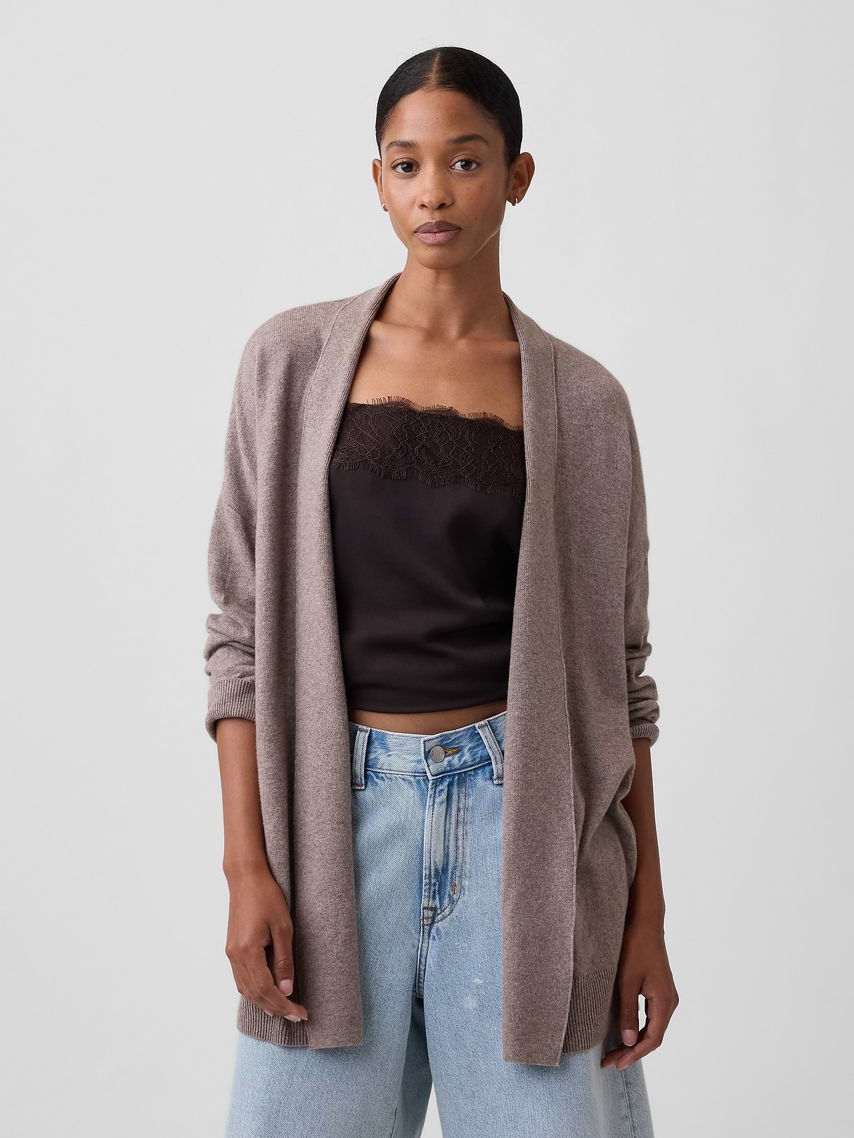 CashSoft Relaxed Open-Front Cardigan | Gap Factory