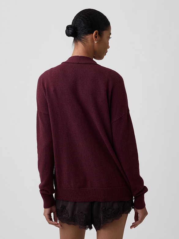 CashSoft Relaxed Open-Front Cardigan