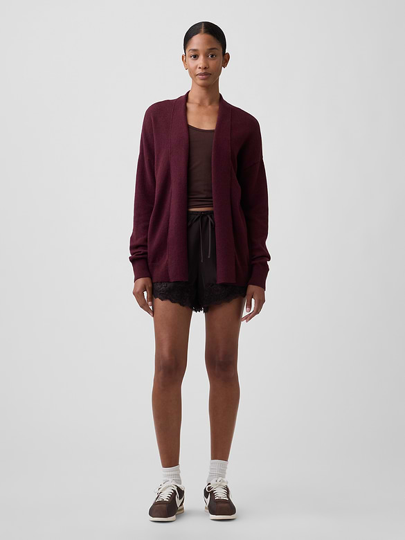 CashSoft Relaxed Open-Front Cardigan