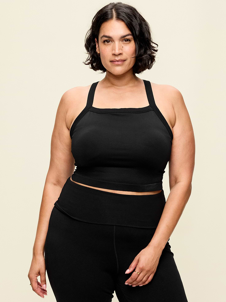 Image number 3 showing, Seamless Square-Neck Longline Bra