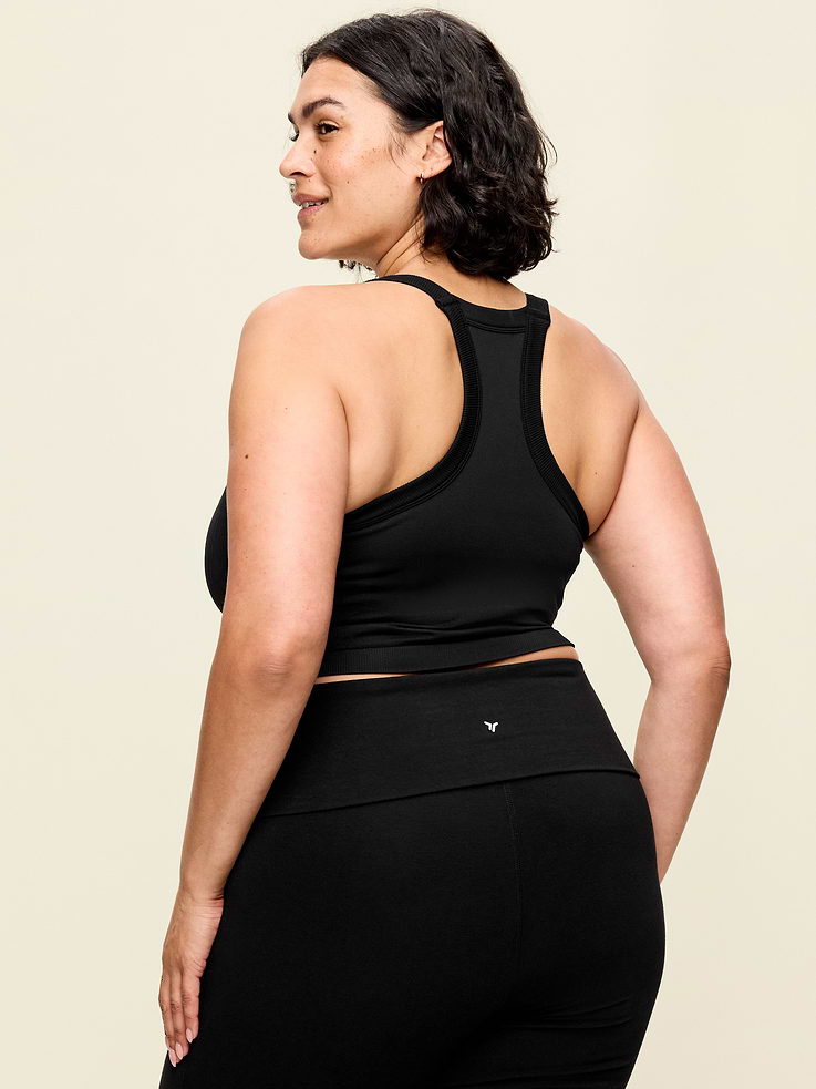 Image number 4 showing, Seamless Square-Neck Longline Bra