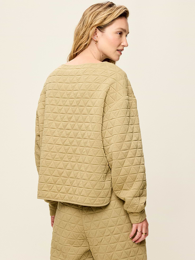 Image number 2 showing, Quilted Bounce Boatneck Sweatshirt