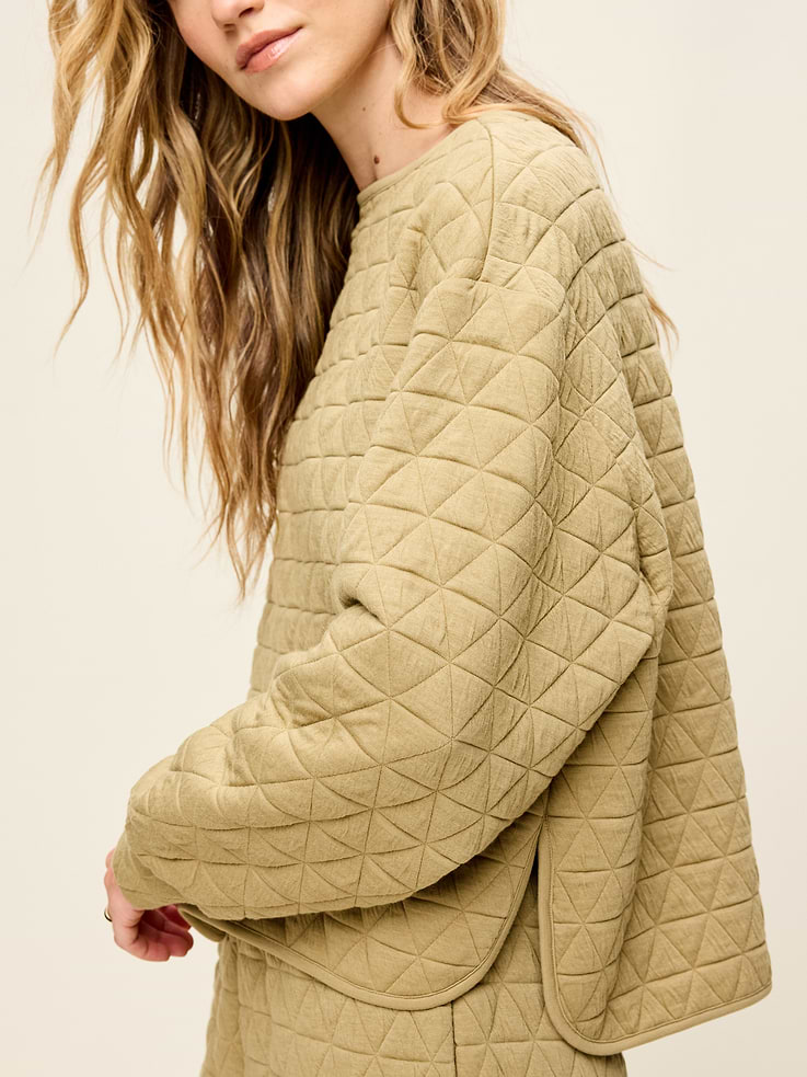 Image number 4 showing, Quilted Bounce Boatneck Sweatshirt