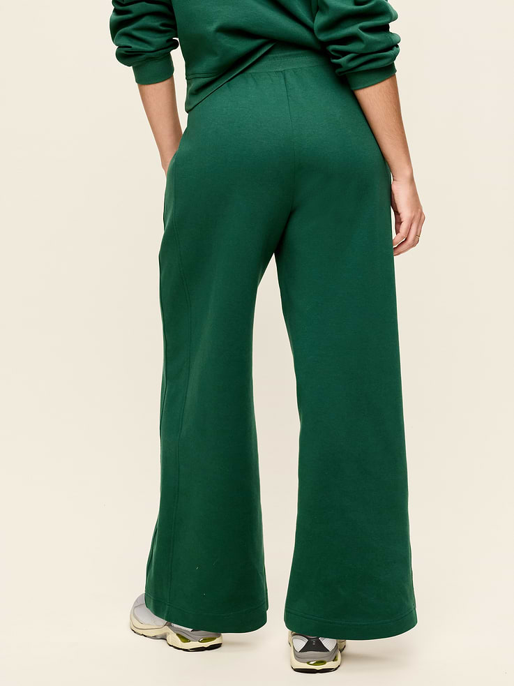 L'image numéro 7 présente Pantalon en molleton dynamique à très taille haute et à jambe large