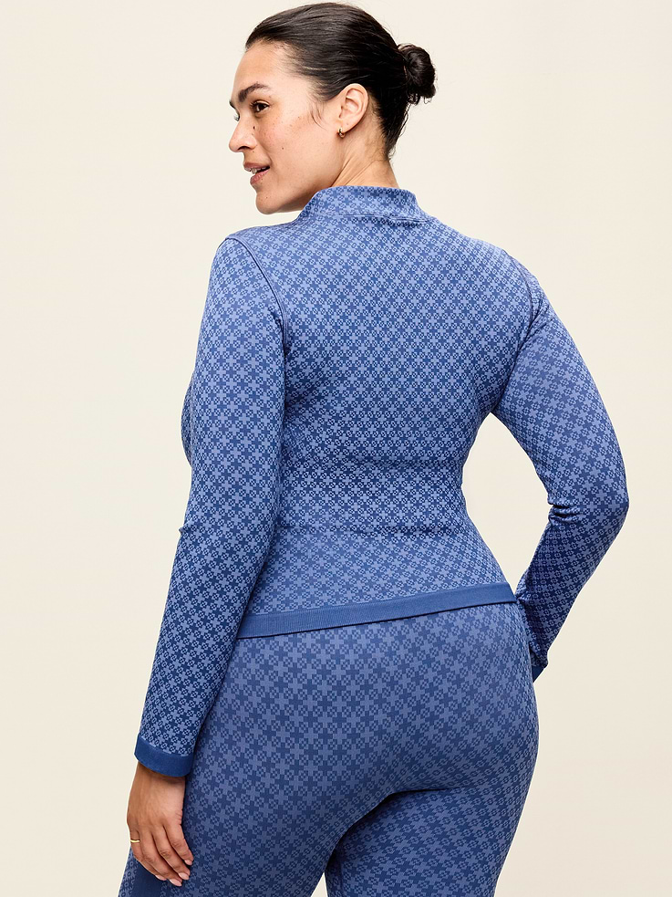 Image 9 of 9, Seamless Jacquard Full-Zip Jacket